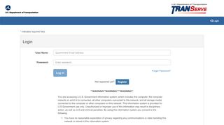 
                            7. Transit Benefits System v 3.0: Login