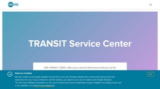 
                            8. TRANSIT Service Center - transit.denic.de - DENIC eG