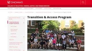 
                            10. Transition and Access Program (TAP) - UC CECH - University of ...