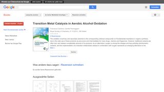 
                            5. Transition Metal Catalysis in Aerobic Alcohol Oxidation