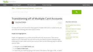 
                            7. Transitioning off of Multiple Card Accounts – Tallie