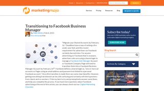 
                            8. Transitioning to Facebook Business Manager - Marketing Mojo