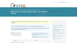 
                            9. Translate Login Page from WOffice Theme - WPML