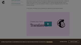 
                            10. Translate Signup Forms - MailChimp