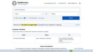 
                            6. Translate strawberry/login/login in Tagalog with examples