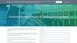 
                            9. Translation Management at Wurth: Putting Quality into Words | SDL