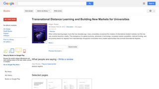 
                            10. Transnational Distance Learning and Building New Markets for ...