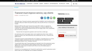 
                            13. Transnet must improve service, say clients | IOL Business Report