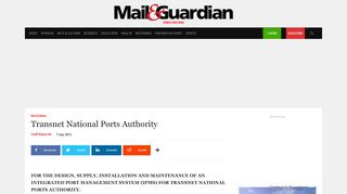 
                            9. Transnet National Ports Authority | Notices and Tenders | M&G