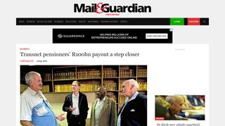 
                            9. Transnet pensioners' R100bn payout a step closer | Business | M&G