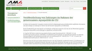 
                            11. Transparenzdatenbank | AMA - AgrarMarkt Austria