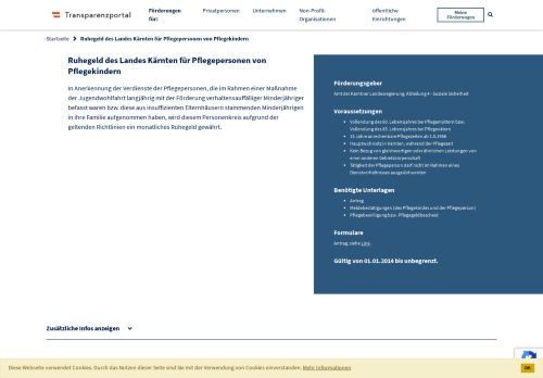 
                            6. Transparenzportal - Ruhegeld des Landes Kärnten für ...