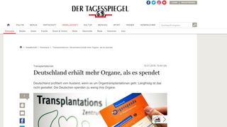 
                            5. Transplantationen: Deutschland erhält mehr Organe, als es spendet ...