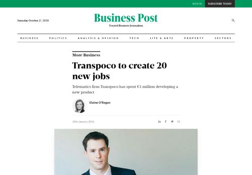 
                            5. Transpoco to create 20 new jobs | BusinessPost.ie