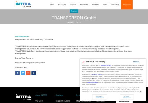 
                            10. TRANSPOREON GmbH - INTTRA