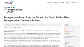 
                            10. Transporeon Group Says the Time to Go Out to Bid for New ...