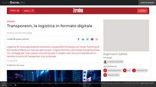 
                            6. Transporeon, la logistica in formato digitale | ZeroUno