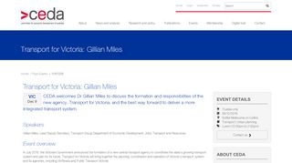 
                            13. Transport for Victoria: Gillian Miles - CEDA