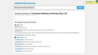 
                            9. Transport Holding of Almaty City LLP at Website Informer