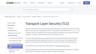 
                            13. Transport Layer Security (TLS) · Shopify Help Center