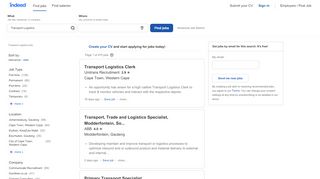 
                            13. Transport Logistics Jobs - February 2019 | Indeed.co.za