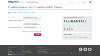 
                            4. Transport provider Sign up | AnyVan – The Delivery Auction Site