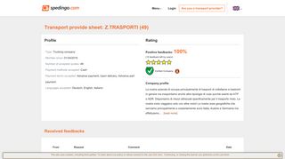 
                            11. Transport provider: Z.TRASPORTI | en | Spedingo.com