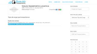 
                            9. Transportadora TEXLOG TRANSPORTE E LOGíSTICA | Guia do ...