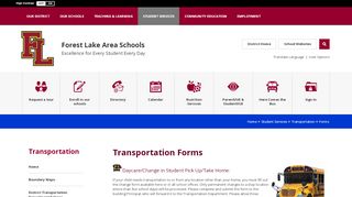 
                            3. Transportation / Forms - Forest Lake Area Schools