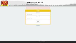 
                            3. Transporter Portal - Login
