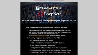 
                            10. TRANSWESTERN CRM/LoopNet