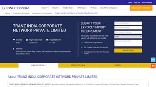 
                            13. TRANZ INDIA CORPORATE NETWORK PRIVATE LIMITED ...