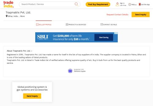 
                            10. Traqmatrix Pvt. Ltd. in Patna, Bihar, India - Company Profile - TradeIndia