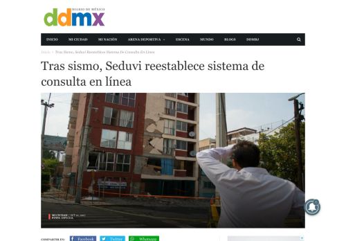 
                            6. Tras sismo, Seduvi reestablece sistema de consulta en línea | Diario ...