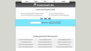 
                            10. trashmail.de - Kostenlose Wegwerf E-Mail-Adresse