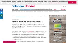 
                            9. Traum-Prämien bei Ortel Mobile - telecom-handel.de