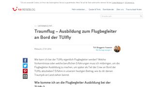 
                            12. Traumflug – Ausbildung zum Flugbegleiter an Bord der TUIfly - TUI.com