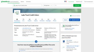 
                            3. Travailler chez Lake Trust Credit Union | Glassdoor.fr