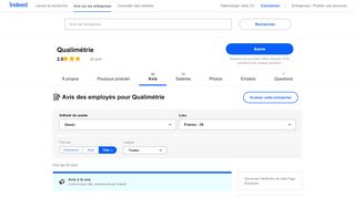 
                            7. Travailler chez Qualimétrie : Avis de salariés | Indeed.fr