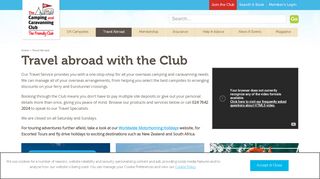 
                            10. Travel abroad with the Club - The Camping and Caravanning Club