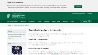 
                            12. Travel advice for J1 students - Department of Foreign Affairs and Trade