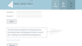 
                            10. Travel Agency Tools Login