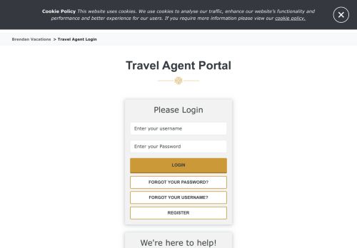 
                            13. Travel Agent Login - Brendan Vacations