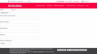 
                            3. Travel agent portal webform | Air Arabia