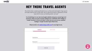 
                            6. Travel Agent Site - Contiki