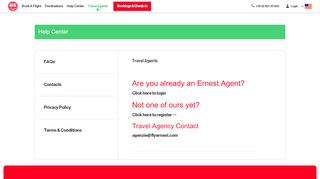 
                            6. Travel Agents - Ernest Airlines