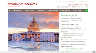 
                            1. Travel Agents Login - American Holidays