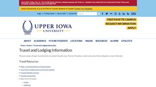 
                            10. Travel and Lodging Information - Alumni Development - Upper Iowa ...