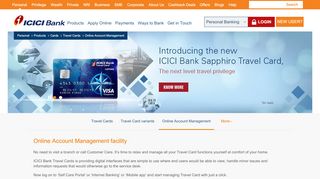 
                            5. Travel Card Login Page - ICICI Bank