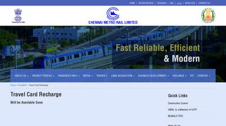 
                            3. Travel Card Recharge - CMRL - WELCOME TO CHENNAI METRO RAIL